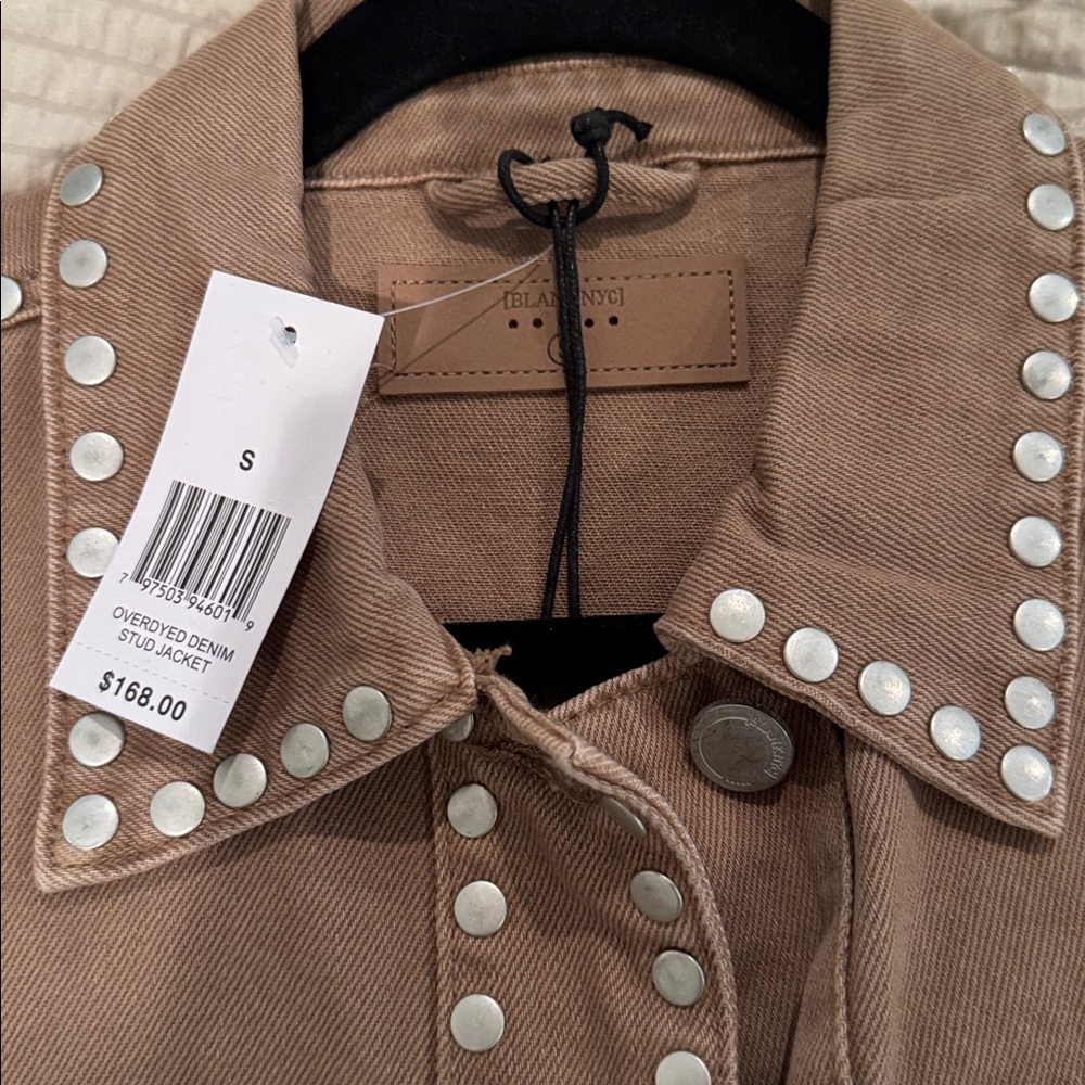 Blank NYC Brown Denim Jacket with Silver Accents - Picture 2 of 7